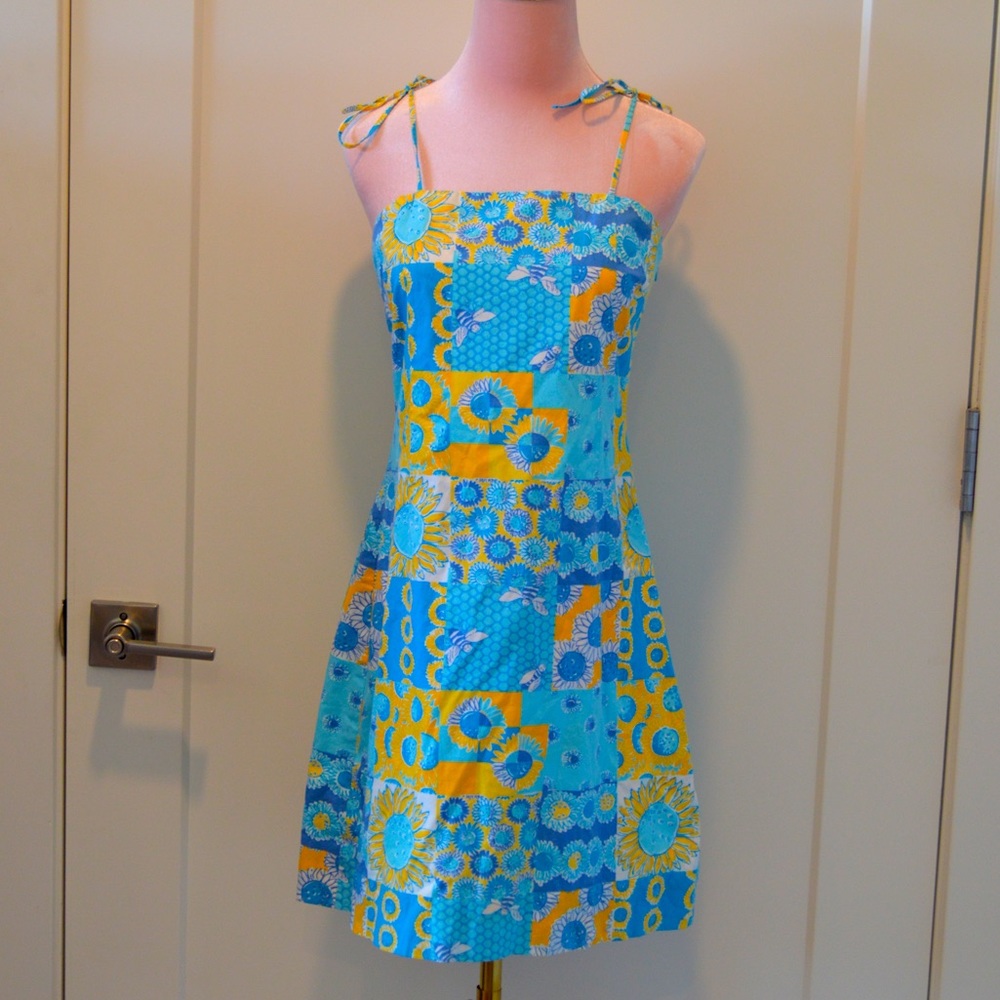 Vintage 1990s Lilly Pulitzer Dress with Tie Straps